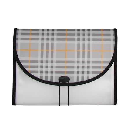 C-Line Products 13Pocket Letter Size Expanding File, Plaid Set of 12 Files, 12PK 58312-DS